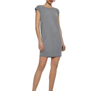 Splendid melange lace-up stretch mini jersey dress